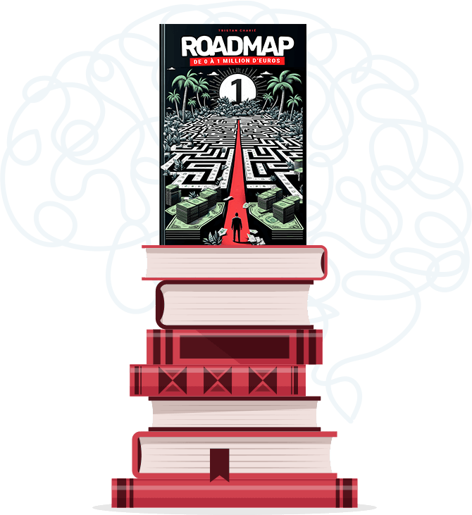 Roadmap au sommet d'une pile de livres